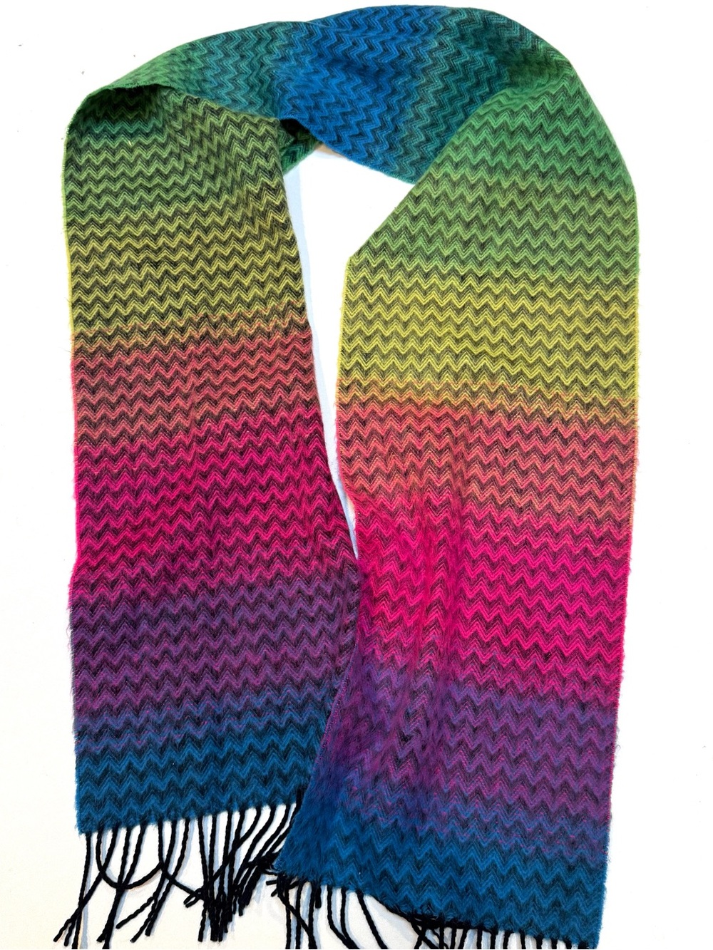 Multicolor Chevron Knit Scarf - Women Accessories